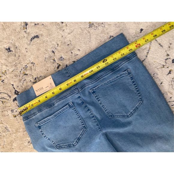 NYDJ NWT Pull-On Straight Belle Isle Blue Jeans Stretch Pants, Size 4, MSRP $119 - Picture 9 of 15